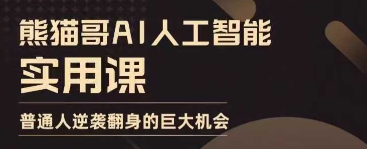 AI人工智能实用课，实在实用实战，普通人逆袭翻身的巨大机会-87创业网