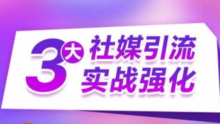 3大社媒引流实战强化，多渠道站外引流，高效精准获客，订单销售额翻倍增长-87创业网