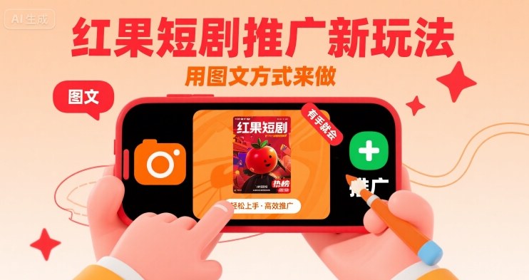红果短剧推广新玩法，用图文方式来做，有手就会-87创业网