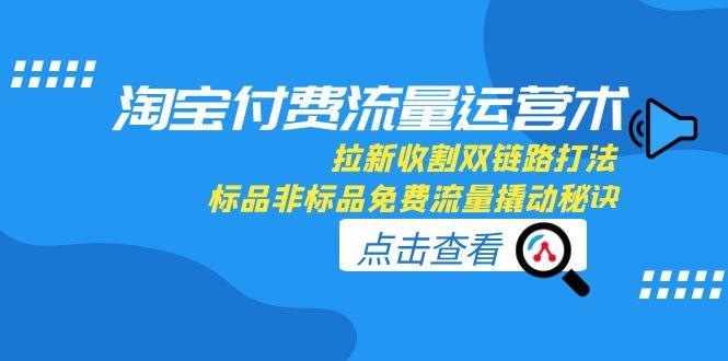 淘宝付费流量运营术，拉新收割双链路打法，标品非标品免费流量撬动秘诀-87创业网