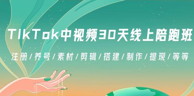 TikTok中视频-30天线上陪跑班：注册/养号/素材/剪辑/搭建/制作/提现/等等-87创业网