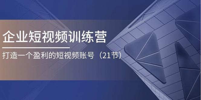 企业短视频训练营：打造一个盈利的短视频账号(21节-87创业网