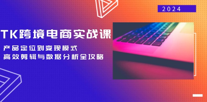 TK跨境电商实战课：产品定位到变现模式，高效剪辑与数据分析全攻略-87创业网