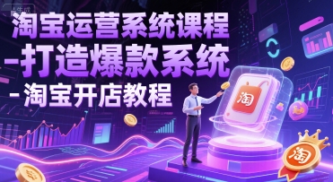 淘宝运营系统课程-打造爆款系统-淘宝开店教程-87创业网