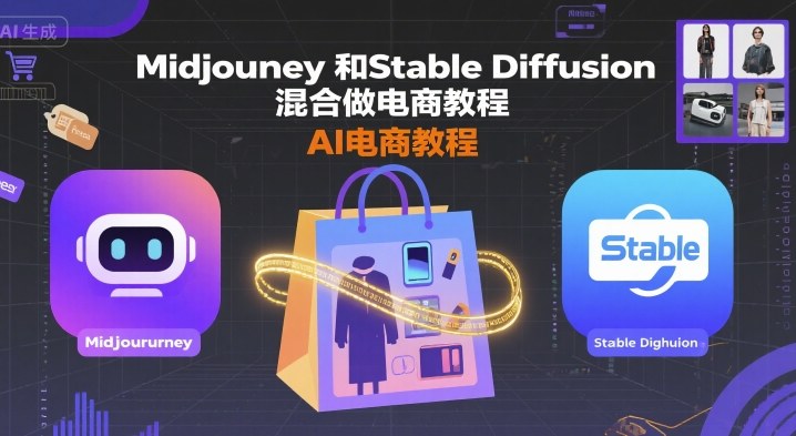 Midjourney和Stable Diffusion混合做电商教程-ai电商教程-87创业网