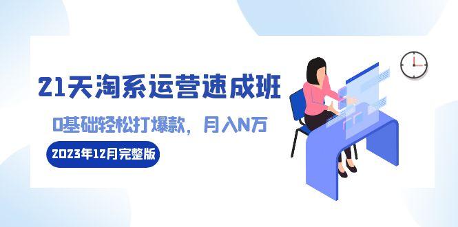 21天淘系运营-速成班2023年12月完整版：0基础轻松打爆款，月入N万-110节课-87创业网