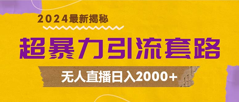 超暴力引流套路，无人直播日入2000+-87创业网