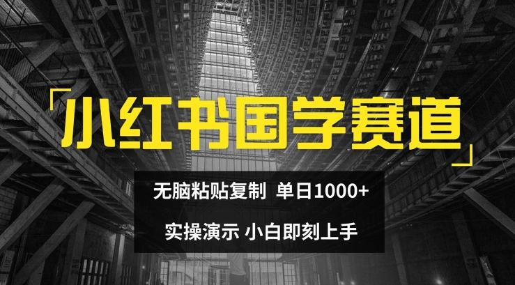 小红书国学赛道，无脑粘贴复制，单日1K，实操演示，小白即刻上手【揭秘】-87创业网