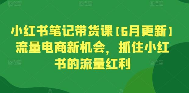 小红书笔记带货课【6月更新】流量电商新机会，抓住小红书的流量红利-87创业网