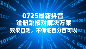 0725最新抖音注册跳核对解决方案，效果自测，不保证百分百可以-87创业网