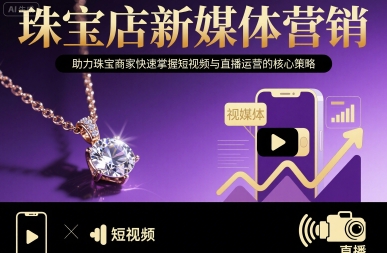 珠宝店新媒体营销，助力珠宝商家快速掌握短视频与直播运营的核心策略-87创业网