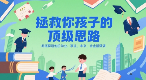 付费文章：拯救你孩子的顶级思路，彻底聊透他的学业、事业、未来，含金量满满-87创业网