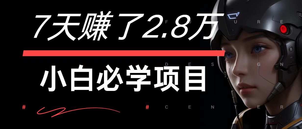 7天赚了2.8万！每单利润最少500+，轻松月入7万+小白有手就行-87创业网