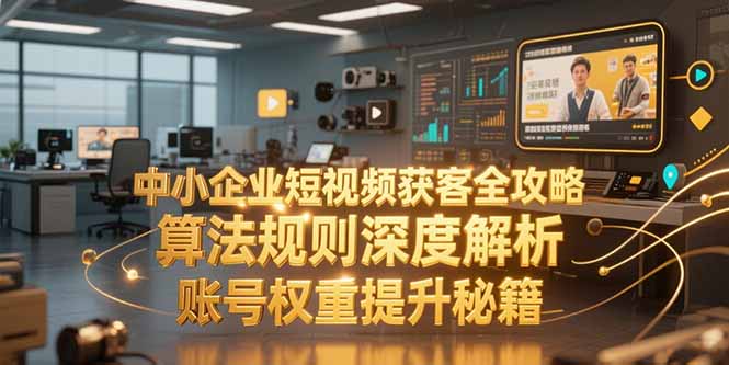 中小企业短视频获客全攻略，算法规则深度解析，账号权重提升秘籍-87创业网