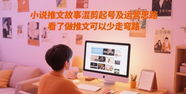 小说推文故事混剪起号及运营思路，看了做推文可以少走弯路-87创业网