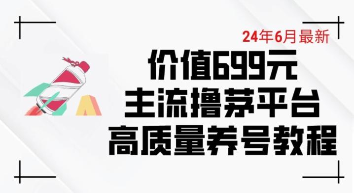 6月最新价值699的主流撸茅台平台精品养号下车攻略【揭秘】-87创业网