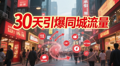 30天引爆同城流量：团购篇 认知篇 流量篇 来客篇 达人篇 老板人设IP篇 投流篇-87创业网