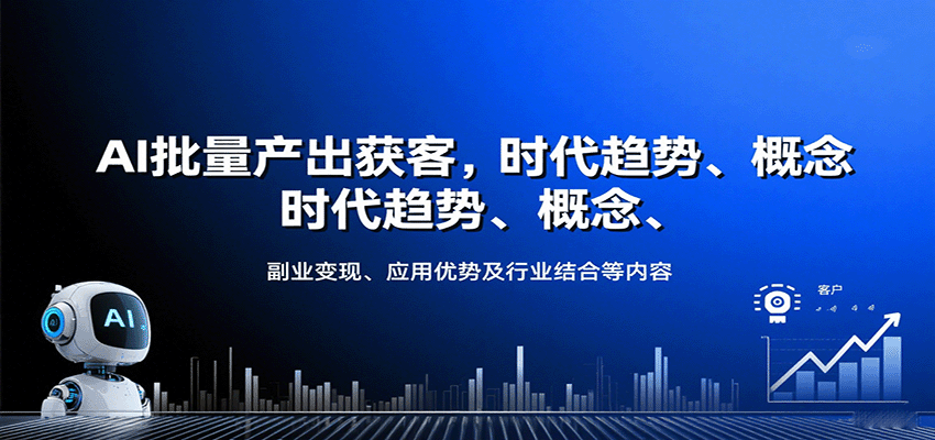 AI批量产出获客，时代趋势、概念、副业变现、应用优势及行业结合等内容-87创业网