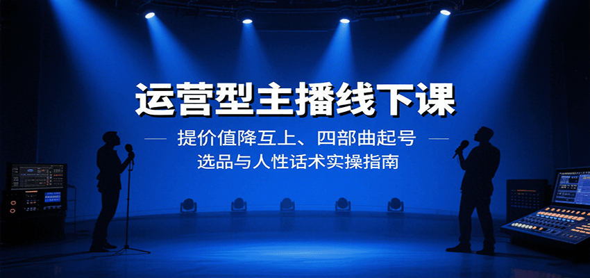 运营型主播线下课：提价值降互上、四部曲起号、选品与人性话术实操指南-87创业网