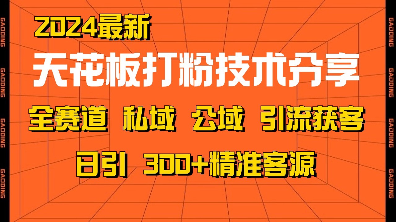 天花板打粉技术分享，野路子玩法 曝光玩法免费矩阵自热技术日引2000+精准客户-87创业网