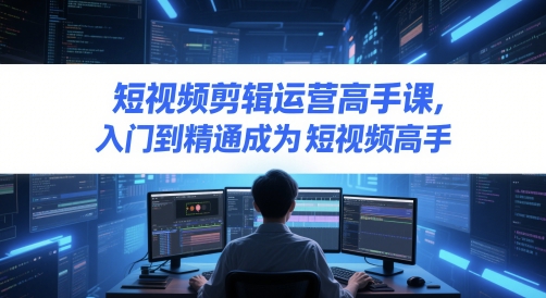 短视频剪辑运营高手课，入门到精通成为短视频高手-87创业网