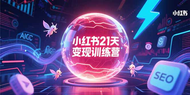 小红书21天变现训练营，AIGC工具高效应用，SEO优化核心技巧-87创业网