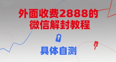 外面收费2888的微信解封教程，具体自测-87创业网